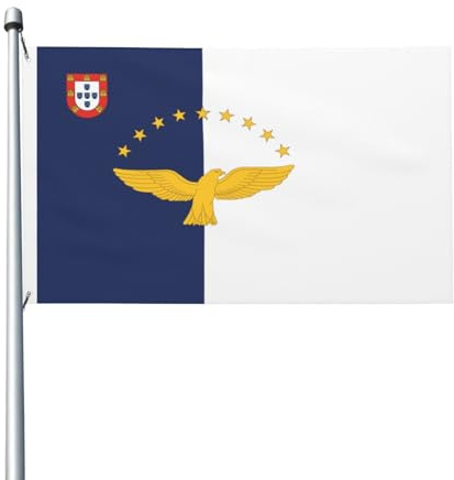 Bannerfahnen Flagge Der Azoren Garten Fahnen Dekoration Lustige Flaggen Banner, Für Veranda, Drinnen Und Draußen, Partys, 90x150cm