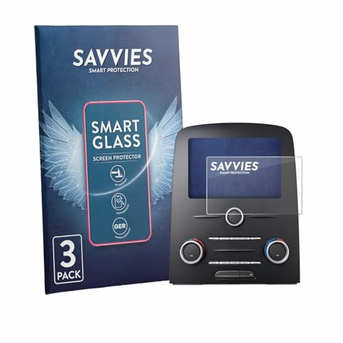 Savvies 3 Stück Panzer Schutz Glas für Renault Scenic IV Intens Energy TCe 7 Schutzfolie HD, Blasenfrei, Stoßfest, Displayschutz