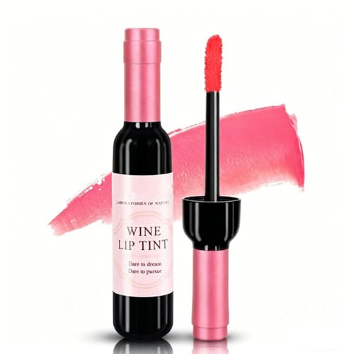 6 Colors Red Wine Bottle Lip Gloss Set, Lip Mouth Red Lipstick, Long-lasting And Non Fading Non Stick To Cup, Liquid Lipstick 6 * 7ml (6 Colors)