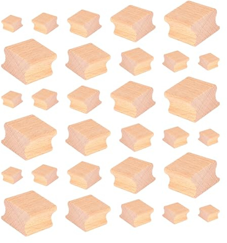 SZSMW 30pcs Porta Sellos de Madera En Blanco - Cubo de Madera Sin Terminar | Puedes Imprimir Diferentes Patrones Y Convertirlos En Lo Que Quieras, Lo Cual Es Muy Interesante Y Significativo