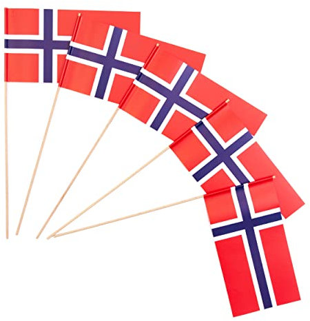 Everflag Papierfähnchen: Norwegen 50er Packung