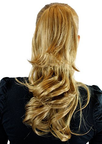 Haarteil Zopf Blond, Dunkelblond ca. 45cm gewellt Butterfly-Clip JL-0067-18-25