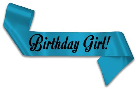 My Pretty Little Gifts Birthday Girl Sash - 160cm: Turquoise - 16th 18th 21st 30th 40th 50th 60th