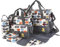 just4baby Laminated Water Proof Insulated Thermal 5pcs Baby Nappy Changing Hospital Bag (Grey Leaves)