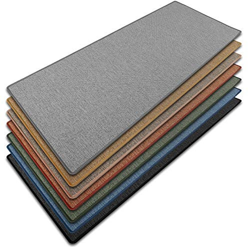 casa pura Teppich Läufer Sabang - Sisaloptik - Qualitätsprodukt aus Deutschland (Silber, 200x300 cm) Küchenläufer Flurläufer Teppichläufer