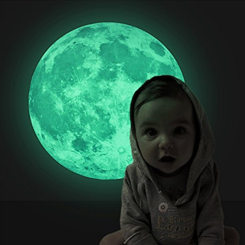 EXTSUD - Adhesivo Fluorescente para Pared, diseño de NINFA y Estrellas/Luna/Gatos, decoración para Dormitorio, salón o habitación Infantil