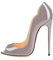Soireelady Damen Stiletto High Heels,Grau Peep Toe Pumps,Lack Hochzeitsschuhe Damen EU39
