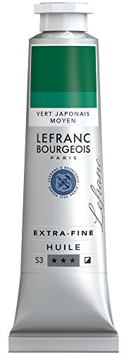 Lefranc Bourgeois Extra-Fine Oil Paint, Artists Quality, Japanese Green Medium, 40ml Tube