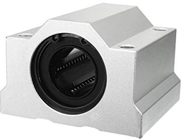 COMOK Silberfarbener Innendurchmesser 25 mm Aluminiumlegierung Linearer Kugellager Gleitblock