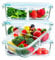 Homiu Glass Food Containers with Lids | Airtight Meal Prep Containers | 3 Pack | BPA Free & Leak Proof | Reusable Microwave, Freezer, Oven Safe Lunch Box