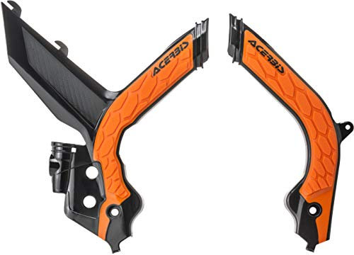 Acerbis X-Grip 2783155229 Rahmenschutz, Schwarz/16 Orange, Einheitsgröße