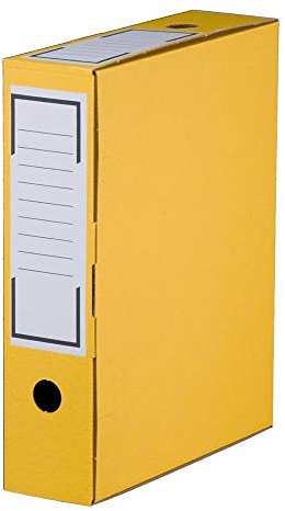 Ropipack Archiv-Ablagebox Archivschachtel Archivbox Archivschachtel Schmal 315 x 76 x 260 mm Gelb - 20 Stück