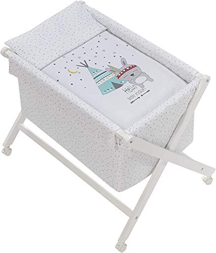 Danielstore Vestidura minicuna Tijera No Incluye Estructura-Elige tu Modelo (Tipi Oso Blanco)