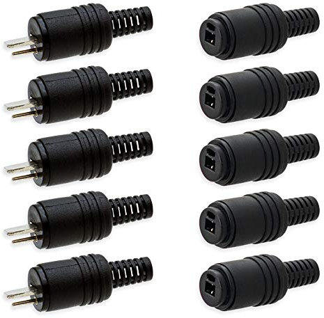 Lautsprecher Set Din 2-pol. Boxenstecker 5X LS-Stecker 5X LS-Buchsen Audio Adapter Schraubbar