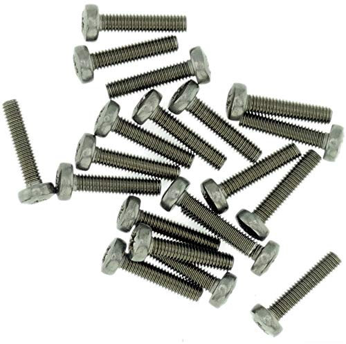 M3.5 (3.5mm x 8mm) Pozi Pan Machine Screw (Bolt) - Stainless Steel (A2) (Pack of 20)