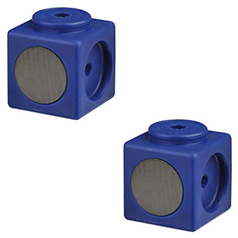 Wiemann Lehrmittel 20 magnetische Riesen-Steckwürfel für die Grundschule, Kantenlänge 3,4 cm (Blau)