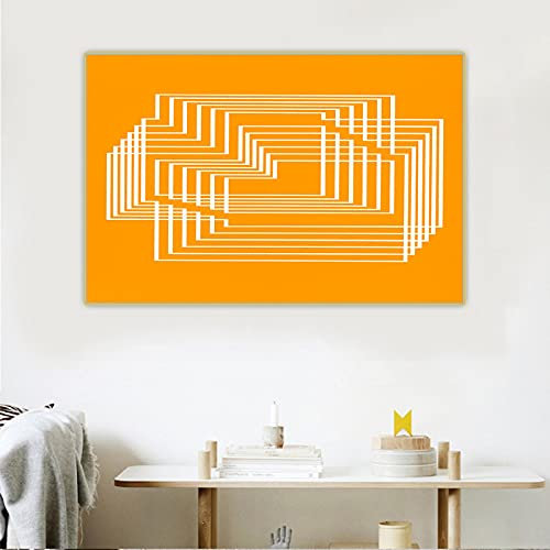 Leinwandbild Josef Albers《Folio I / Ordner 31》Leinwandkunst Ölgemälde Abstraktes Gemälde Dekoratives Bild Wand Wohnkultur 80x100cm Rahmenlos