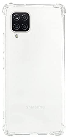 QUITECO Cover Trasparente per Samsung Galaxy A12 / M12, Custodia Resistente in TPU, Anti Urto con Angoli Rinforzati, Protezione Bordi e Antigraffio