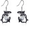 POPLYKE Zwei Killerwale Orca Ozean Ohrringe für Frauen 925 Sterling Silber Baumeln Ohrringe Schmuck Mutter Tochter Muttertag