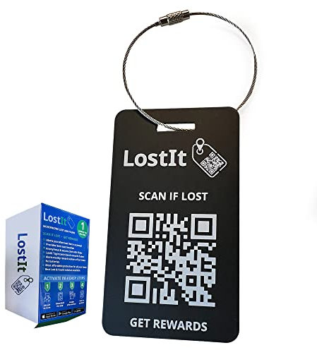 LostIt Anhänger Metall QR Code Smart Gepäckanhänger für Lost and Found