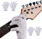 Minan 4 Stück Gitarrenhandschuhe für Damen und Herren, rutschfeste Gitarren Bass Handschuhe aus Nylon, Hand und Fingerspitzenschutz, Zubehör für Musikinstrumente (S/M/X/XL) Weiß