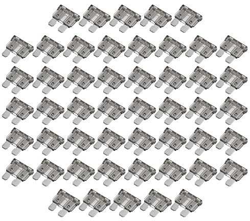 A ABSOPRO 50pz Lama Stile Fusibili 2A Lama Stile Fusibili per Auto Barca Grigio