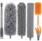 Newliton – Plumeau en microfibre avec manche d'extension de 76 à 254 cm de long pour ventilateurs de plafond, stores, toile d'araignée, orange