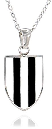 collana bianco nera squadra calcio acciaio cll2017