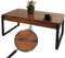 Mendler Couchtisch HWC-L53, Wohnzimmertisch Beistelltisch Sofatisch, Metall 43x110x64cm - dunkle Wildeiche