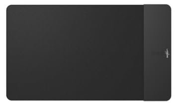 uRage Tapis de Souris Gaming Induction 10W (Tapis Gamer Fonction Charge sans Fil, USB-C, Tapis Jeux Dessous antidérapant, Surface Lisse Heat TT, Tapis Charge sans Fil Compatible Toutes Souris) Noir