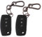 ERMWALR 2 Stück Autoschlüsselhüllen, Schlüsselanhänger, kompatibel mit Ford 3-Tasten, Focus, Fiesta, Galaxy, Kuga, C-Max, S-Max, Mondeo, MK4, klappbarer Schlüsselanhänger (Frd-3F-BB)