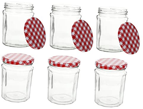 PRETYZOOM 6pcs Glass Honey Bottle Sealed Food Storage Container Jar Lids for Kitchen Honey Storage Jar