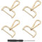 sourcing map 4Pcs Swivel Clasps Hook, 38mm(1.5 Inch) D Ring Detachable Snap Hook Metal Lobster Claw Clasp Hook with Screwdriver for Purse Making Keychain, Gold