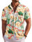 COOFANDY Chemise hawaïenne à manches courtes pour homme - Chemise d'été pour homme - Chemise de loisirs - Fleurs - Vacances - Plage - Coupe droite, Fleurs blanches, XL