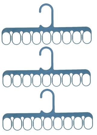 QUETTO 3 Pcs Durable Tie & Scarf Hangers Belt & Ring Organizer for Men’s Accessories Space-Saving Closet Storage Solution