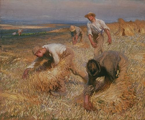 EQVRDCUW Berühmt Wandkunst Bilderdruck Leinwand Wandkunst Bilder Binderollen von George Clausen Leinwandbilder für Flurdekoration 60x90cm