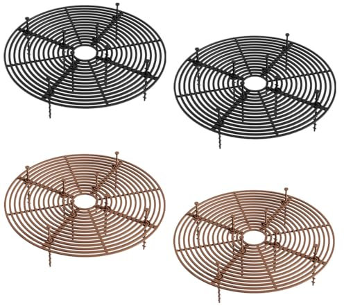 CuiCanfla Lot de 4 grilles de protection pour pots de fleurs, protection contre les chats, protection pour pots de fleurs, protège la terre des animaux et des enfants