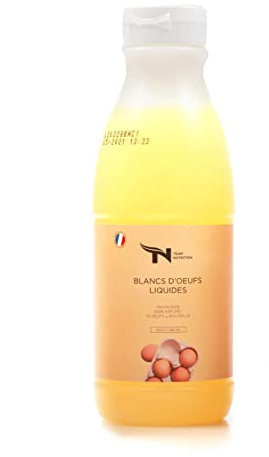 Blanc d'Œuf Liquide Team Nutrition | Riche en Protéines, Sans Graisses | Fabriqué en France | Idéal pour Régime Sportif, Omelettes, Smoothies & Pâtisseries Saines (1000G, Sans saveur)