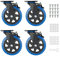 4 Rollen Möbel Industrieradsatz Transportrollen Set Räder lenkrollen möbelrollen Bremsen Schwerlast Räder bockrollen Kapazität 4 x 150 KG Schwerlastrollen Palettenmöbel