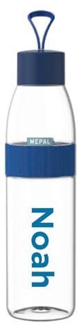 Mepal Personalisierte Trinkflasche mit Namen - Wasserflasche für Kinder und Erwachsene - Flasche für Schule & Arbeit - Stoßfest, Auslaufsicher - BPA-frei & Spülmaschinenfest - 700 ml - Vivid blue