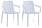 VORTIVO Gartenstühle 2er Set stapelbar - Hochwertige Outdoor-Stühle in Weiß, wetterfest, UV-beständig, bis 200 kg – für Balkon, Terrasse & Esszimmer