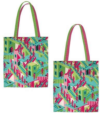 Cinereplicas Squid Game – Tote Bag Treppe des Schicksals – Tasche 42 x 38 cm – offizielles Lizenzprodukt