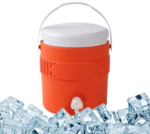 Distributeur d'eau – Refroidisseur de boisson isotherme | Distributeur de boissons sportives | Carafe à glace de 3,8 L | PP PE PU triple couche isolation pêche pique-nique conservation des aliments