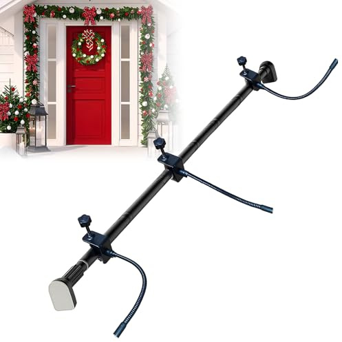 HOVCEH Garland Hanger for Front Door, 80~100cm Heavy Duty Garland Hanger for Wreaths, Adjustable Door Hangers for Wreath Lights & More, No Screws Drilling Glue Damage Free