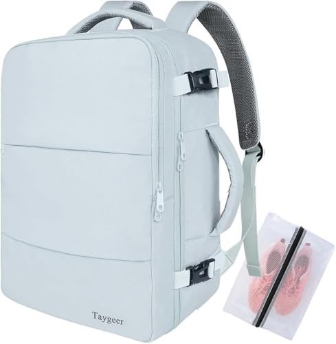 Taygeer Easyjet Cabin Bag 45x36x20 Underseat, Travel Backpack Women | Carry On Backpack for Airplane, Luggage Rucksack for Plane Hand Luggage Bag, Laptop Rucksack with Separate Shoe Pouch