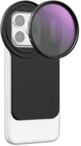 NEEWER 6,9 Magnetisches Handy Objektiv Filter Halterungsadapter Rückplatte Zubehör mit 67mm Variablem Graufilter (ND 2-32) kompatibel mit MagSafe iPhone 12/13/14/15/16/17 Pro Max und 14/15/16 Plus