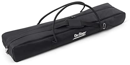 On-Stage SSB6500 Speaker Stand Bag (Storage and Transportation for Portable PA, Lighting, and Mic Stands or Drum-Kit Hardware, Heavy-Duty Nylon, Foam Padded, Adjustable Strap, Carry Handles, Zipper)