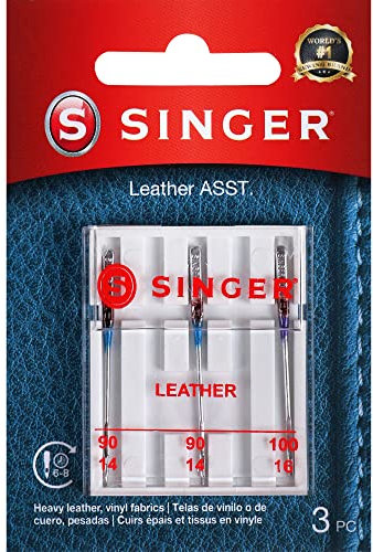 Agujas de máquina de coser Singer, para cuero