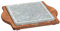 Bisetti Planche carrée en Pierre ollaire 25 x 25 cm avec Base en Bois 99012