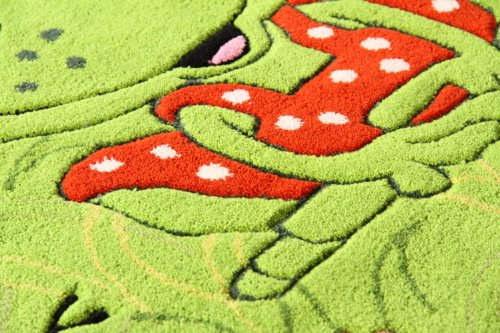 Steffensmeier Kinder Teppich Oskar der Frosch grün - Die Spiegelburg Teppich - Öko-Tex Zertifiziert, Größe: 130x190 cm